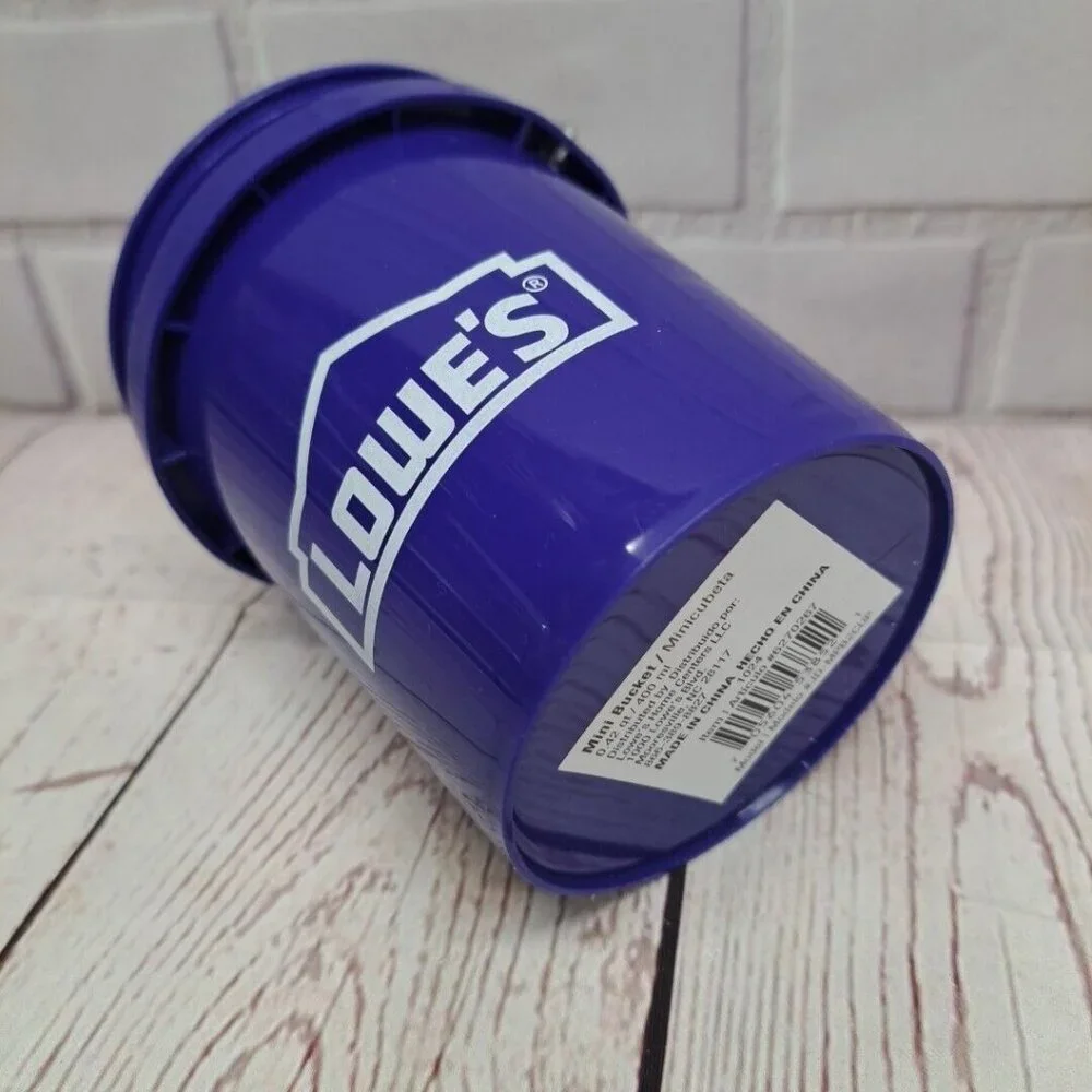Lowe's‎ Mini Bucket, Mini Paint Pail, 0.5-Quart BPA-Free, 4in Tall